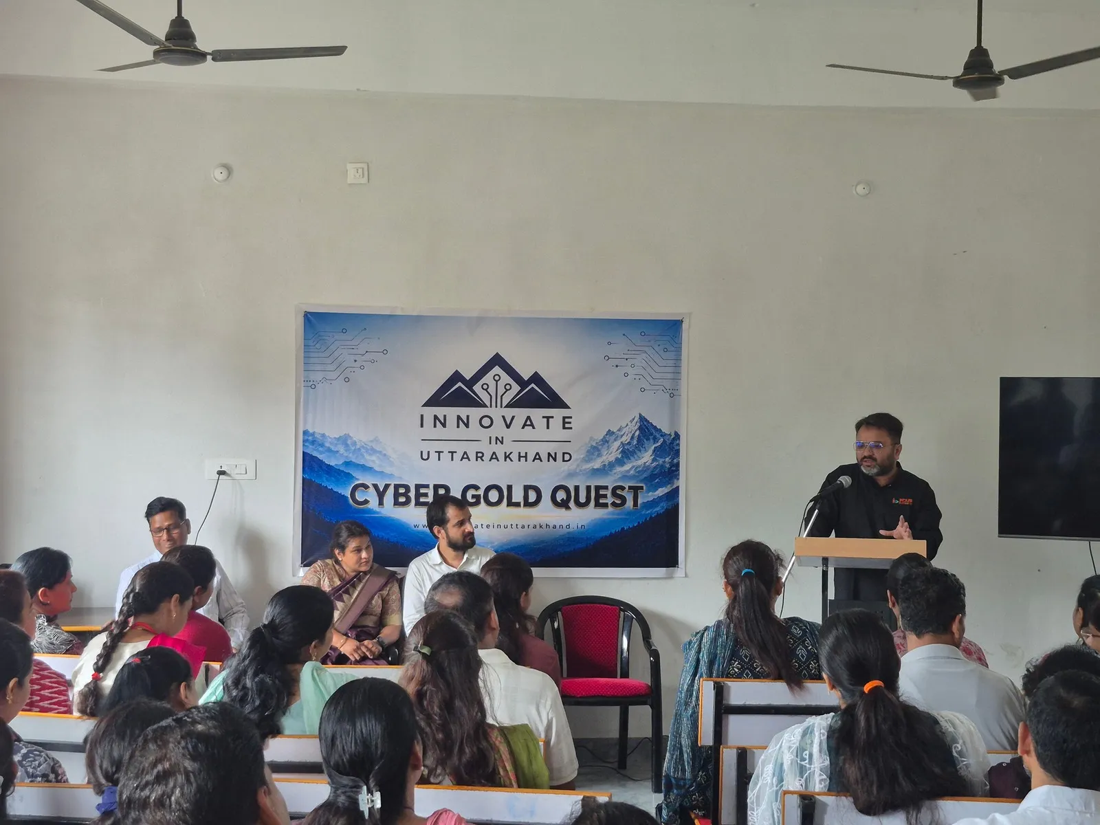 A Cyber Gold Quest school awareness seminar attended by teachers, parents and school leaders in Uttarakhand.